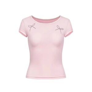 Lace-Up Slim-Fit T-Shirt