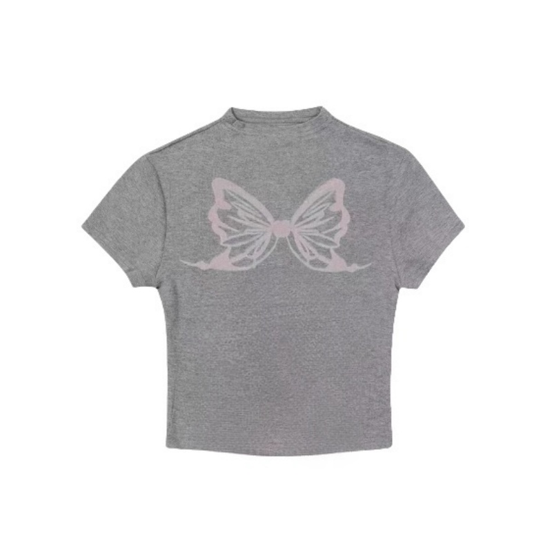 Grey Turtleneck T-Shirt