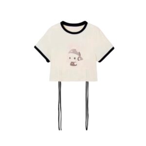 Drawstring Cropped T-Shirt